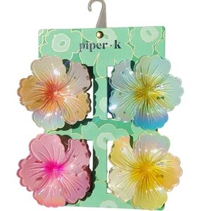 Piper K Haiwiian Floral Hair Clip Set